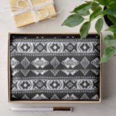 Schwarz-weißes Western Seidenpapier (Geschenk)
