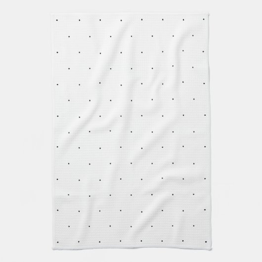 Schwarz-weißes winziges Polka-Punktmuster Geschirrtuch (Vertikal)