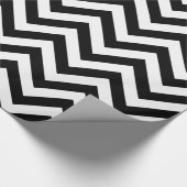Schwarz-weißes XL Zickzack ZigZag Muster Geschenkpapier (Ecke)