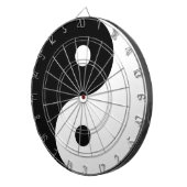 Schwarz-weißes Yang-Symbol Dartscheibe (Vorderseite rechts)