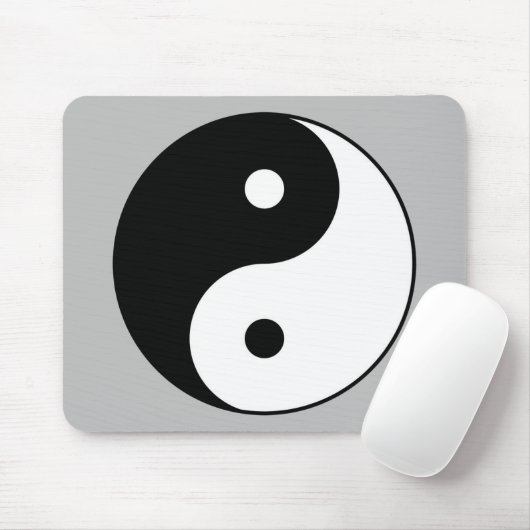 Schwarz-weißes Yang-Symbol Mousepad (Mit Mouse)