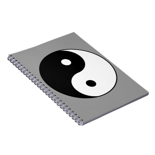 Schwarz-weißes Yang-Symbol Notizblock (Rechte Seite)