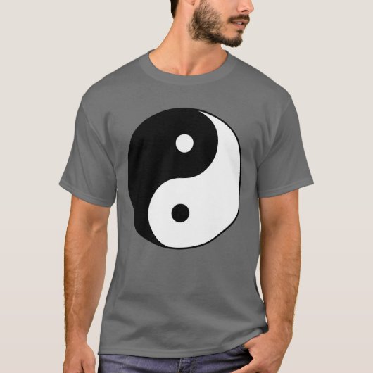 Schwarz-weißes Yang-Symbol T-Shirt (Vorderseite)