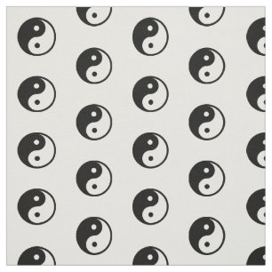 Schwarz-weißes Yin Yang Symbol-Muster Stoff