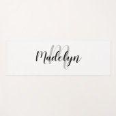 Schwarz-weißes Yoga Mat Workout für moderne Chic M Yogamatte (Vorderseite (Horizontal))