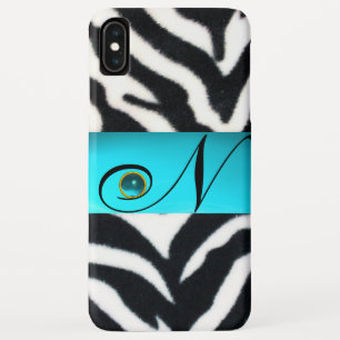 SCHWARZ-WEISSES ZEBRA FUR AQUAMARINES AQUA BLAUE G Case-Mate iPhone HÜLLE