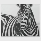 SCHWARZ-WEIßES ZEBRA GESCHENKPAPIER (Flach)