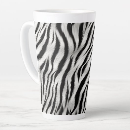 Schwarz-weißes Zebra Milchtasse (Linke Ecke)