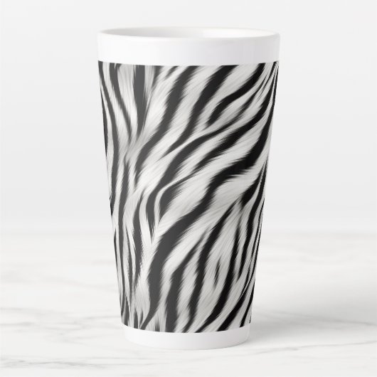 Schwarz-weißes Zebra Milchtasse (Vorderseite)