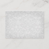 Schwarz-weißes Zebra mit Grunge Damask-Platzkarten Platzkarte (Rückseite)