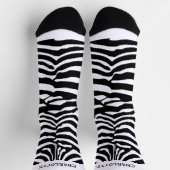 Schwarz-weißes Zebra-Muster Socken (Oben)