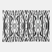 Schwarz-weißes Zebra- oder Tigermuster Geschirrtuch (Horizontal)
