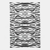 Schwarz-weißes Zebra- oder Tigermuster Geschirrtuch (Vertikal)