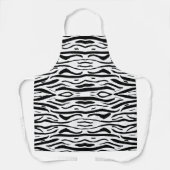 Schwarz-weißes Zebra- oder Tigermuster Schürze (Vorderseite)
