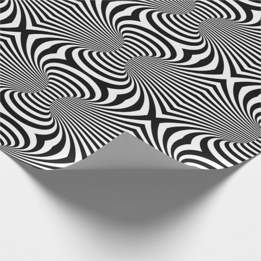 Schwarz-weißes Zebra-Optik-Musterpapier Geschenkpapier (Ecke)