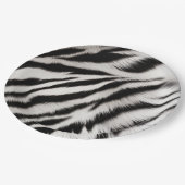 Schwarz-weißes Zebra Pappteller (Schrägansicht)