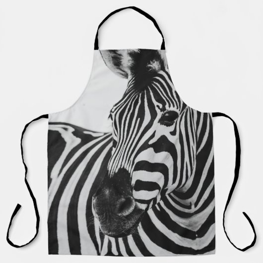 SCHWARZ-WEIßES ZEBRA SCHÜRZE (Vorderseite)