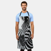 SCHWARZ-WEIßES ZEBRA SCHÜRZE (Getragen)