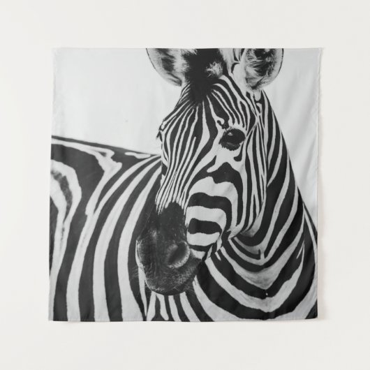 SCHWARZ-WEIßES ZEBRA WANDTEPPICH (Vorderseite)