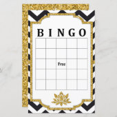 Schwarz-weißes Zickzack Bingospiel (Vorne/Hinten)