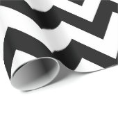 Schwarz-weißes Zickzack Verpackungspapier Geschenkpapier (Rolleneckpunkt)