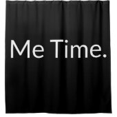 Schwarz-weißes Zitat - Zeitschrift Duschvorhang (Vorderseite)