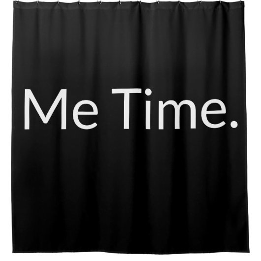 Schwarz-weißes Zitat - Zeitschrift Duschvorhang (Vorderseite)