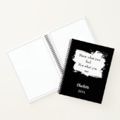 Schwarz-weißes Zitat zu Sketchbook-Inspiration Notizblock (Innenseite)