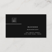 Schwarz-weißes zweiseitiges, modernes Berufliches Visitenkarte (Rückseite)