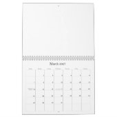 Schwarz & Wh Hintergrund in mehreren Farben auf ei Kalender (Mär 2027)
