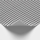 Schwarz | White Gingham Wrapping Paper Geschenkpapier (Ecke)