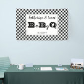 Schwarz | White Karos Baby Q GRILLEN Dusche Banner (Messeveranstaltung)