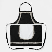 Schwarz | White Lace French Maid Costume Schürze (Vorderseite)
