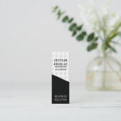 Schwarz | White Weave Mini Visitenkarte (Stehend Vorderseite)