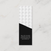 Schwarz | White Weave Mini Visitenkarte (Rückseite)