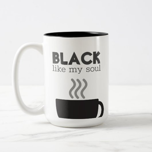 Schwarz wie mein Soul Kaffee Tasse (Links)