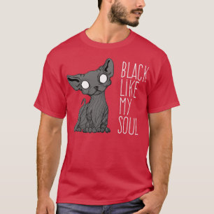 Schwarz wie meine Seele Kätzchen T-Shirt