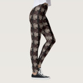 Schwarz, wiederholt geometrisch, Streifen oder Dre Leggings (Rechts)