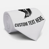 Schwarz-Wild-Horse-Neck-Tie mit benutzerdefinierte Krawatte (Gerollt)