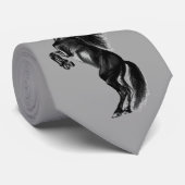 Schwarz Wild Pferd Neck Tie - Ihre Farben Krawatte (Gerollt)