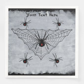 Schwarz-Witwe-Spinnen im Web-Raged White Serviette (Vorderseite)