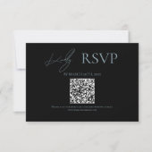 Schwarz, wo immer Blue Wedding RSVP Cards beginnen Karte (Vorderseite)