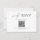 Schwarz, wo immer der Hochzeitstag beginnt RSVP Karte (Vorderseite)