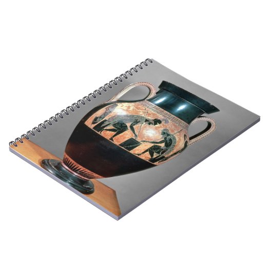 Schwarz-Zahl Amphora, der Ajax und Achilleus Notizblock (Linke Seite)