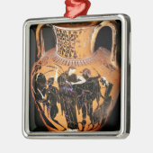 Schwarz-Zahl Dachboden-Vase Ornament Aus Metall (Links)