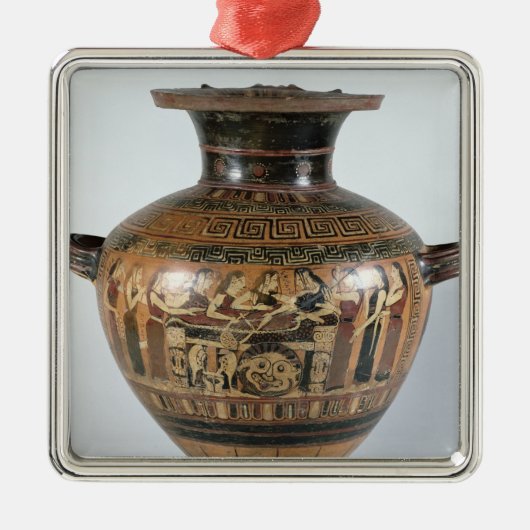 Schwarz-Zahl hydria Silbernes Ornament (Vorne)