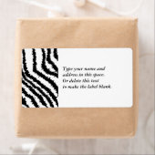 Schwarz Zebra Print Muster. (Insitu)
