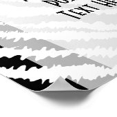 Schwarz Zebra Print Muster. Poster (Ecke)