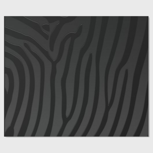 Schwarz-Zebra-Streifen - Tierdruck Geschenkpapier (Flach)