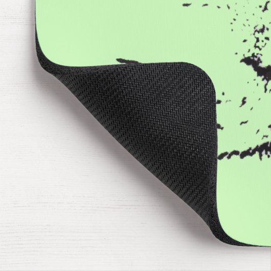 Schwarz Zeichnend Gesicht der Katzengelben Augen Mousepad (Ecke)